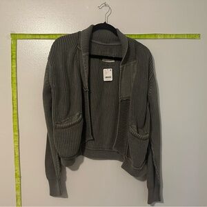 We The Free Women's Green Knit Blazer